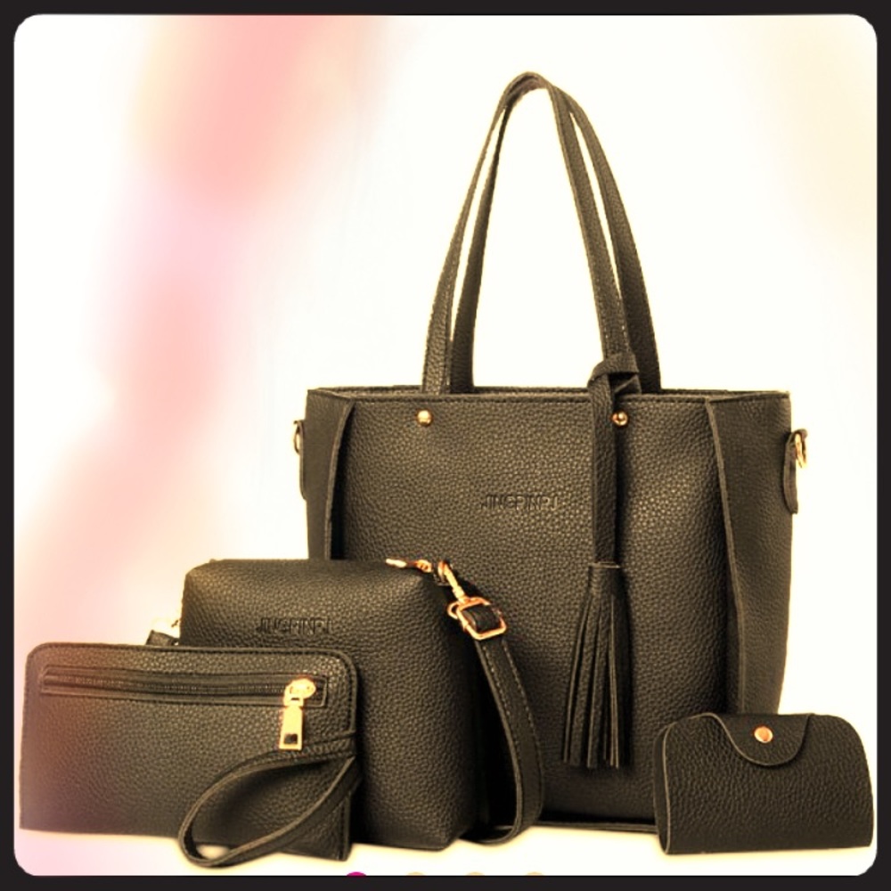 Tassel and tote set of four